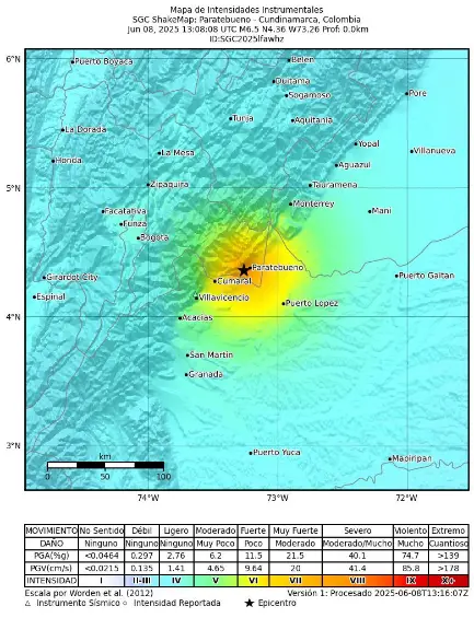 Atención: Temblor de magnitud 6.5 sacudió gran parte del país; intensidad en VIII, como “severo”