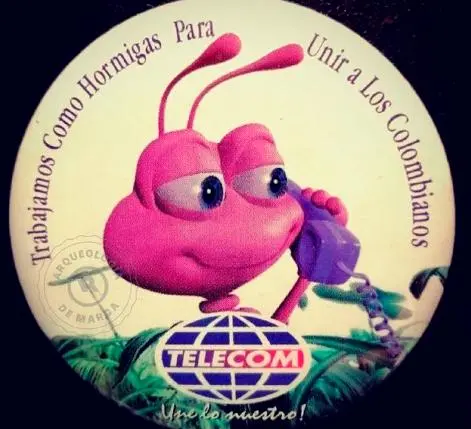 Las hormigas publicitaron los servicios de la otrora Telecom. FOTO tomada de Pinterest