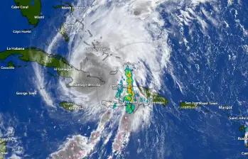 Melissa llegó a Cuba tras haber golpeado a Jamaica, declarada como una “zona de desastre”. FOTO: Tomada de Windy