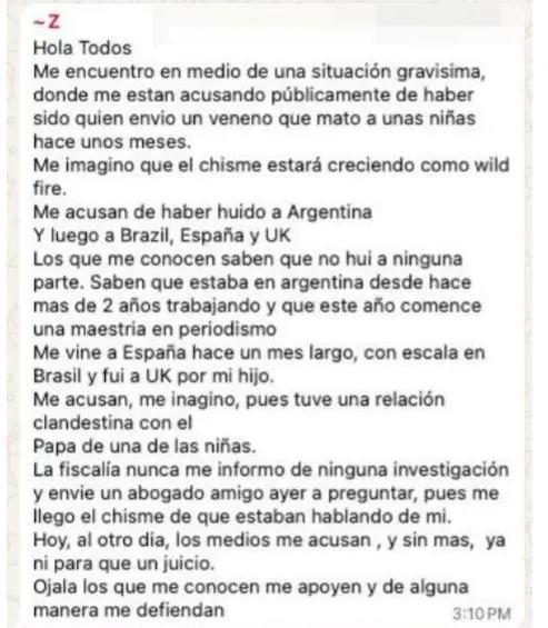 Romance secreto, otra muerte y la huida: las pistas contra Zulma Guzmán, sospechosa de envenenar a niñas con talio