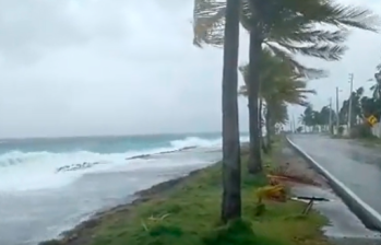 Vientos de hasta 100 km7h se sienten en la isla de San Andrés. FOTO: TOMADA DE TWITTER @UNGRD