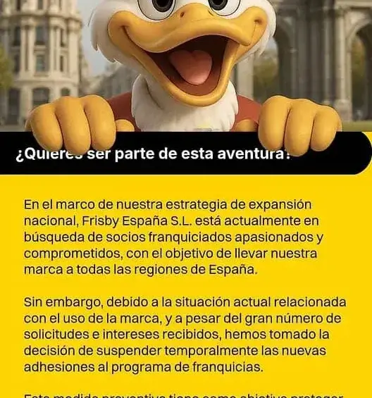 Comunicado de Frisby España