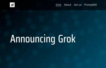 Grok, el chatbot de Inteligencia Articifial anunciado por Elon Musk y rival de ChatGPT, será de “código abierto”. Foto tomada de la pagina oficial de Grok. 