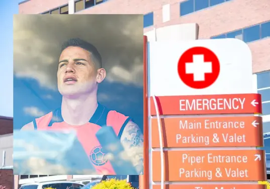 James Rodríguez, hospitalizado en Minnesota. Fotos: Instagram @jamesrodriguez10 -patch.com/minnesota/minneapolis
