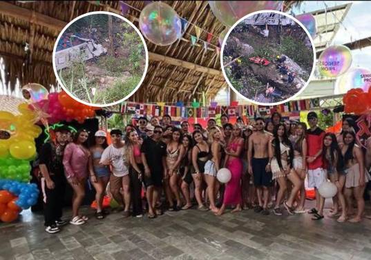 Accidente de bus en Segovia con excursión de graduados de colegio en Bello, Antioquia. Foto: cortesía