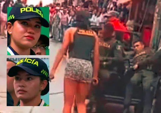 Las patrulleras Valentina Meza Carranza (arriba) y Yessica Guidao Roldán (abajo) fueron las dos uniformadas que emplijamadas, se pusieron su chaleco de la Policía y defendieron a sus compañeros del ataque del Clan del Golfo en Remedios el pasado 25 de abril en Remedios. FOTOS: CORTESÍA