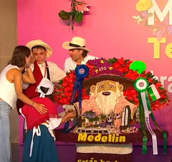 Premiación silleta infantil y pioneros; el ganador del primer puesto, Sebastián Quintero Flórez. FOTO Captura de video