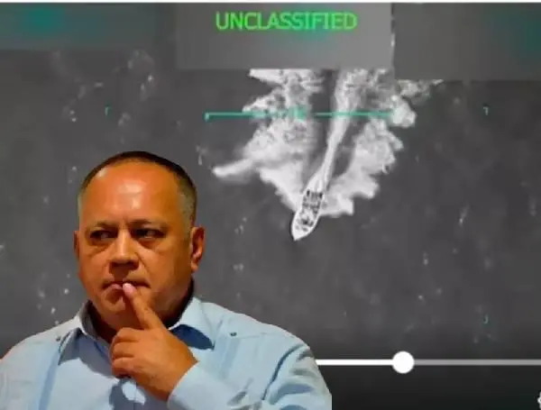 Cabello, acusado de tener nexos con el narcotráfico, dijo que es una “tremenda falsedad, tremenda mentira”, que la lancha atacada llevara drogas a Estados Unidos. FOTOS: AFP y cortesía