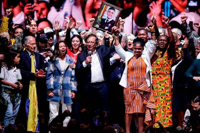 Celebración de la victoria de Gustavo Petro en las elección de 2022, el 19 de junio de ese año. FOTO COLPRENSA