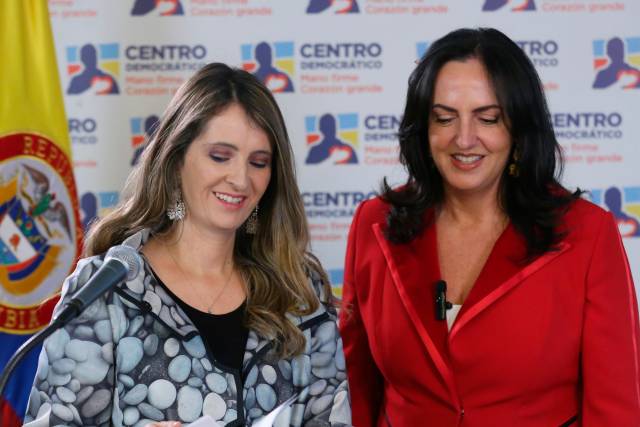 Paloma Valencia se pronunció sobre la salida de María Fernanda Cabal y José Félix Lafaurie del Centro Democrático y aseguró que el partido “no se va a dividir”. FOTO: Colprensa. 