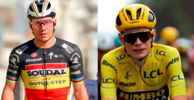 Remco Evenepoel y Jonas Vingegaard, dos de los mejores ciclistas del mundo en los últimos años. FOTOS AFP