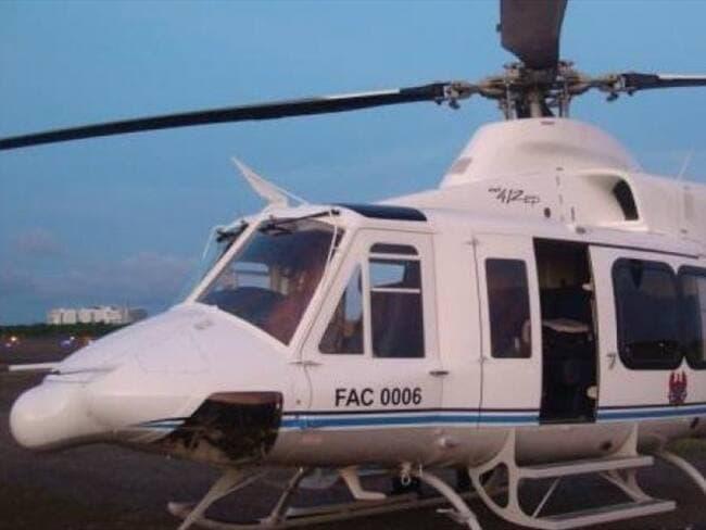 Helicóptero Bell 412- FAC 0006, accidentado en 2019, en Albán, Cundinamarca.