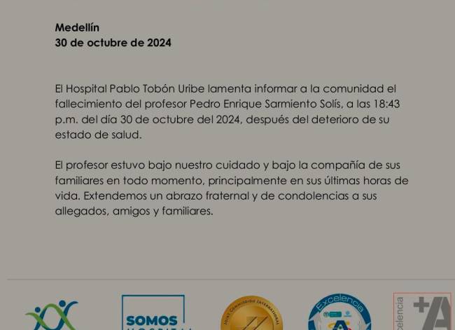 Falleció el entrenador antioqueño Pedro Sarmiento su hermano confirmó