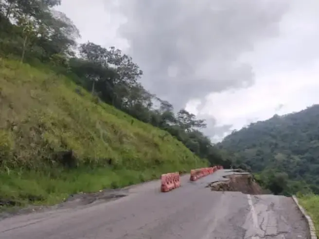 Sector afectado por caída de banca. Foto:Covipacífico