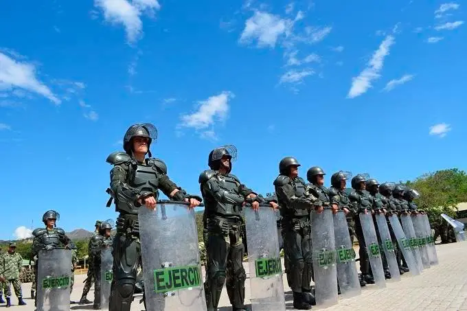 Así se ve el grupo antidisturbios del Ejército. FOTO CORTESÍA