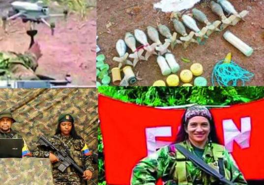 Los grupos armados están usando drones para atacar a la Fuerza Pública. Fotos: redes