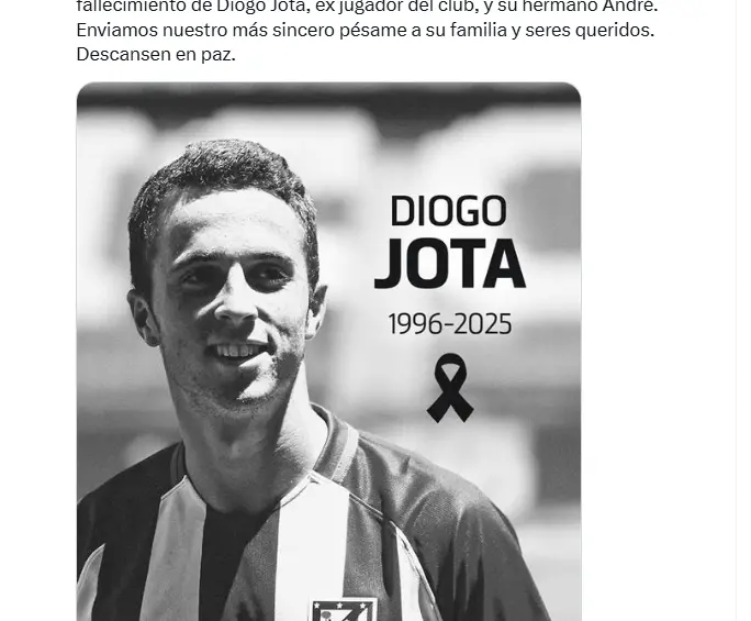 Esta es la primera hipótesis sobre el accidente en el que murieron el jugador Diogo Jota y su hermano