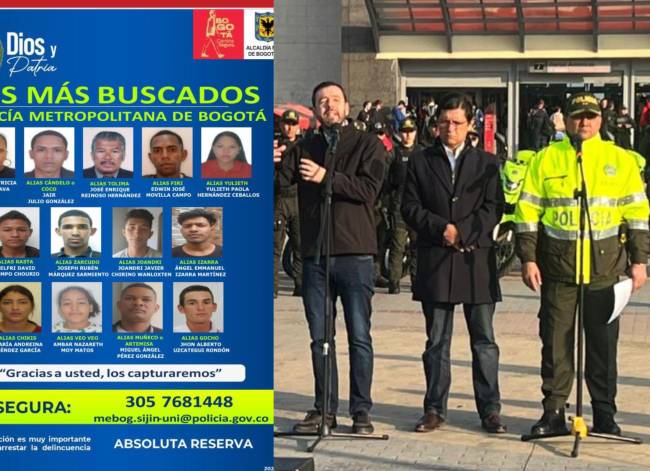 Este Es El Cartel De Los M S Buscados En Bogot Todos Son Se Alados De