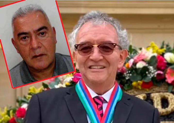 Jorge Lemus, jefe de la Dirección Nacional de Inteligencia (DNI), y en el recuadro Diego Marín Buitrago (“Papá Pitufo”), conocido como “el zar del contrabando”. FOTOS: ARCHIVO.