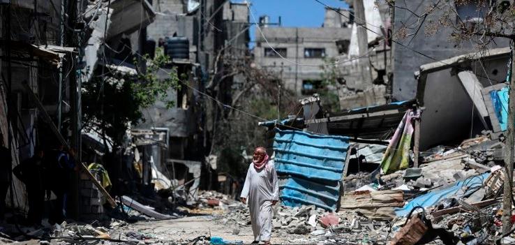La Ciudad de Gaza está destruida por los ataques de Israel. FOTO: AFP