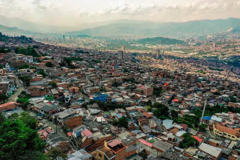 Fotografía panorámica de Medellín, desde la Biblioteca España. FOTO: Camilo Suárez Echeverry