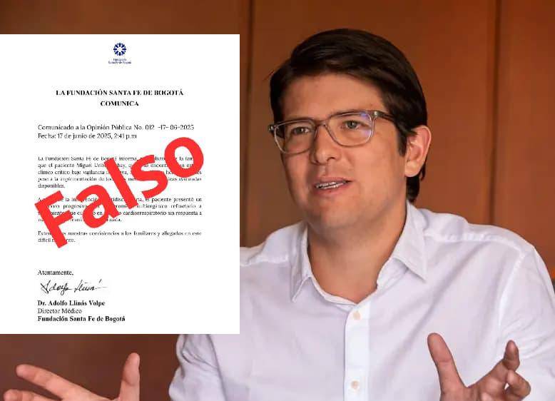 Falso el fallecimiento de Miguel Uribe Turbay. FOTO: EL COLOMBIANO