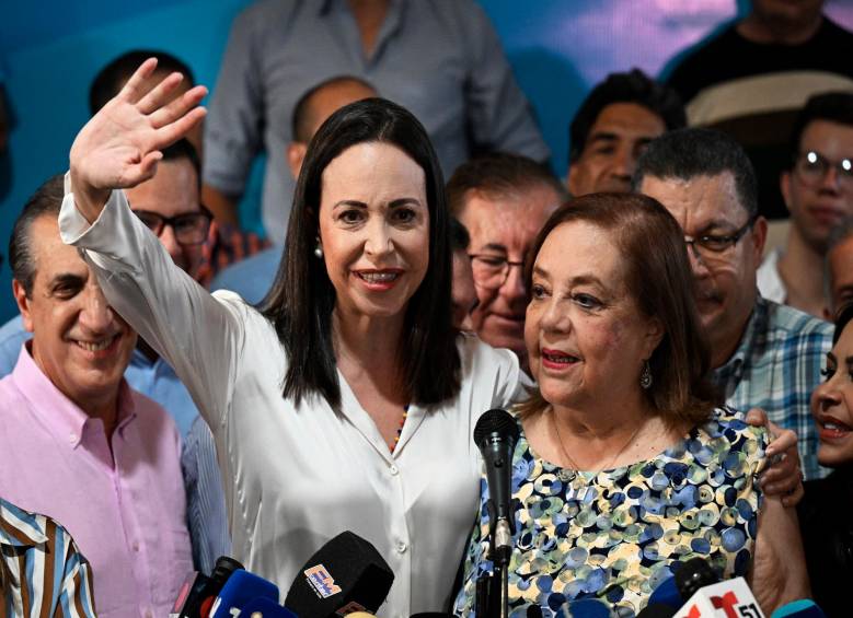 La candidata de la oposición venezolana, María Corina Machado, fue inhabilitada por el Tribunal Supremo de Venezuela el pasado 26 de enero. FOTO: AFP