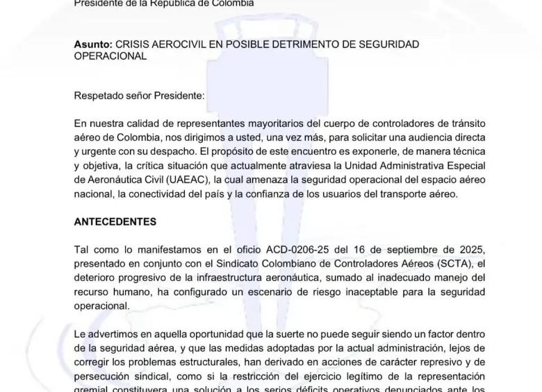 Controladores aéreos denuncian deterioro en la infraestructura y “riesgos críticos” para el país, ¿quién responde?