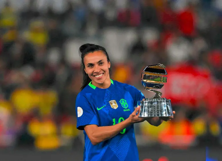 Marta fue la figura de Brasil en la final de la Copa América Femenina. FOTO GETTY