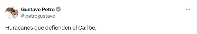 “Huracanes que defienden el Caribe”: Petro celebra el huracán Melissa, pese a que ya ha cobrado vidas y generado catástrofes “Huracanes que defienden el Caribe”: Petro celebra el huracán Melissa, pese a que ya ha cobrado vidas y generado catástrofes