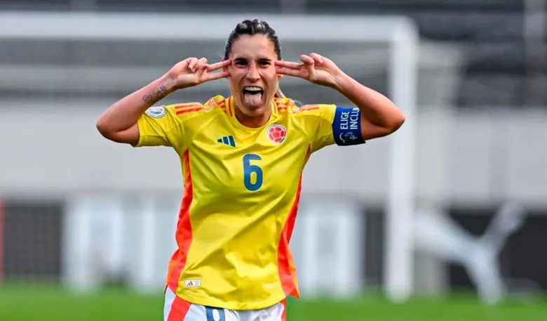 Daniela Montoya marcó el primero y abrió el camino de la goleada que Colombia le propinó a Bolivia 8-0 en Copa América. FOTO TOMADA @CopaAmerica