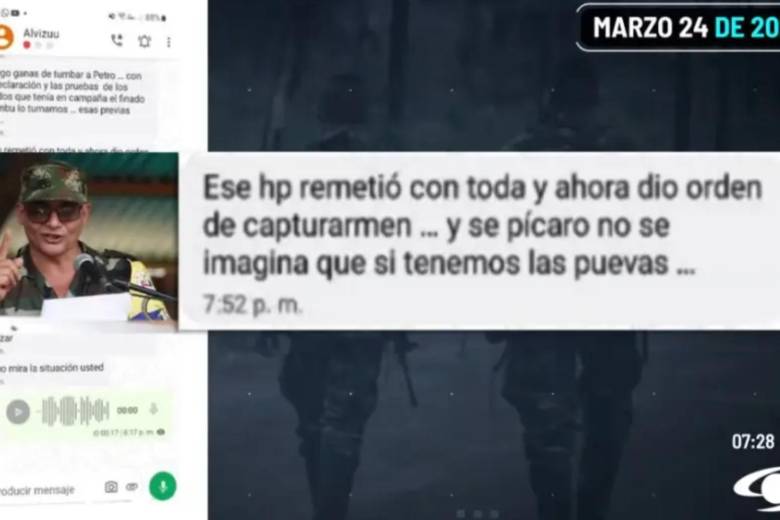 Chats revelados por Noticias Caracol.