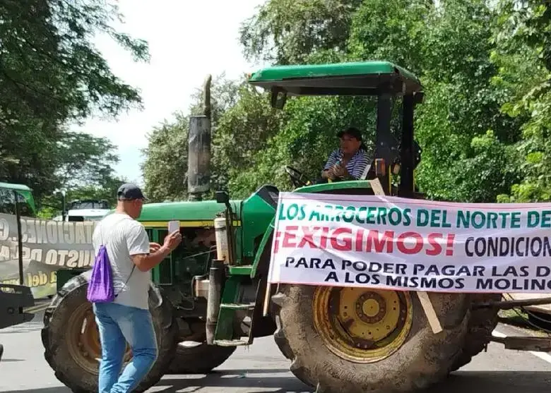 En marzo pasado hubo paro nacional de productores arroceros.