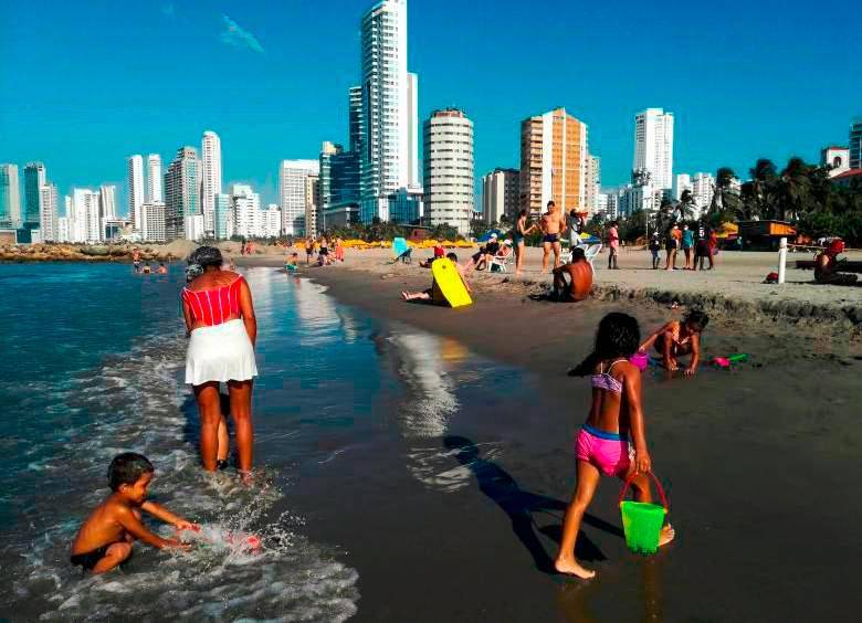 Dos personas murieron ahogadas este fin de semana en playas de Cartagena. Foto: Manuel Saldarriaga. 