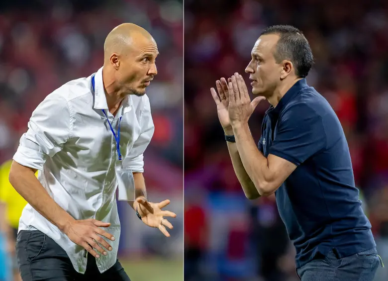 Los entrenadores antioqueños David González y Alejandro Restrepo son considerados como unos de los mejores representantes de la “nueva era” de técnicos en el país. Foto: Juan Antonio Sánchez