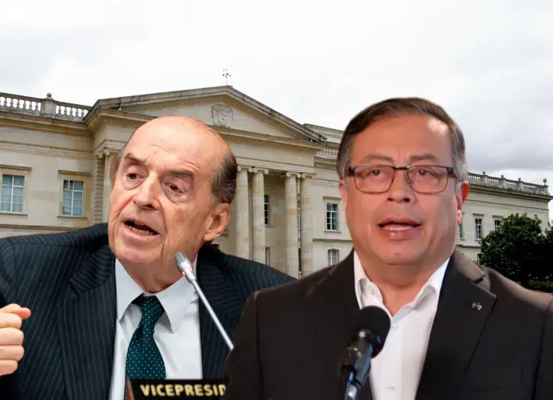 El excanciller Leyva y el presidente Gustavo Petro llevan un rifirrafe político desde hace varios meses. FOTO: COLPRENSA Y PRESIDENCIA