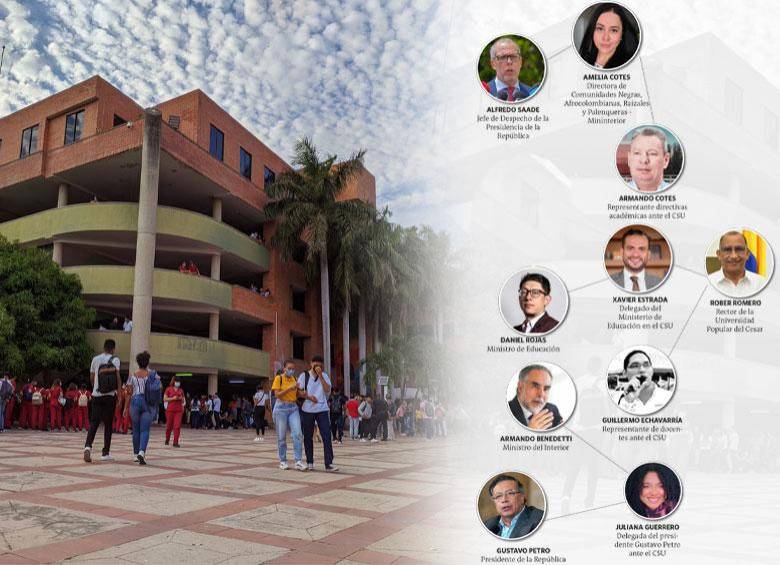 El protagonista que no se conocía hasta ahora es Alfredo Saade, el polémico jefe de despacho presidencial que pide públicamente la reelección de Petro, cerrar el Congreso y medios de comunicación. Foto: cortesía y EL COLOMBIANO