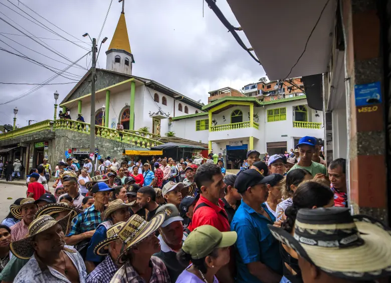 Víctimas de desplazamiento forzado en el municipio de Briceño. Foto: Andrés Camilo Suárez Echeverry.