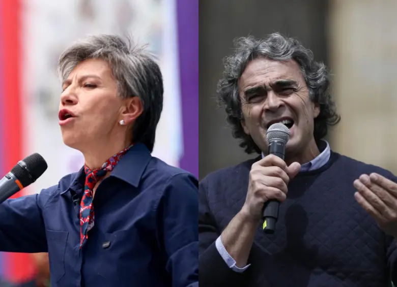 Claudia López y Sergio Fajardo, candidatos presidenciales. FOTO: Colprensa.