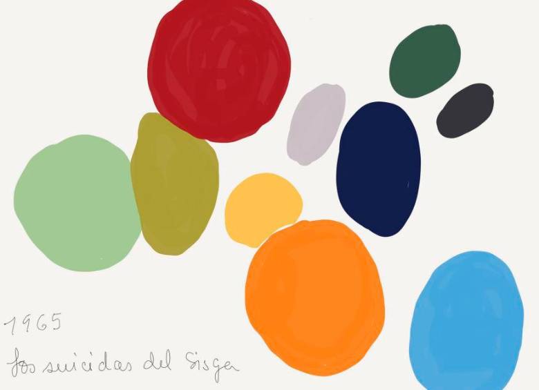 Los colores de la maestra son muy específicos. Hablan de su trabajo como artista y de los cambios que ha tenido. Dibujo de Luz Imelda Ramírez.