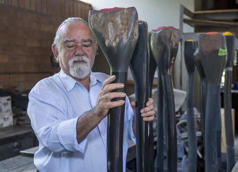 En 2017 visitamos el taller de Hugo Zapata en El Retiro. FOTO Juan Antonio Sánchez