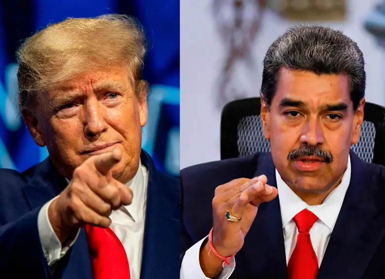 Desde hace varias semanas el gobierno de Donald Trump (izq.) tiene tendido un cerco militar contra el régimen de Nicolás Maduro en Venezuela. FOTO: GETTY