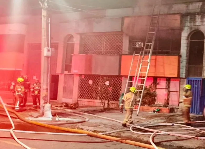 Aspecto del edificio afectado por el incendio. FOTO: Cortesía Alcaldía de Medellín