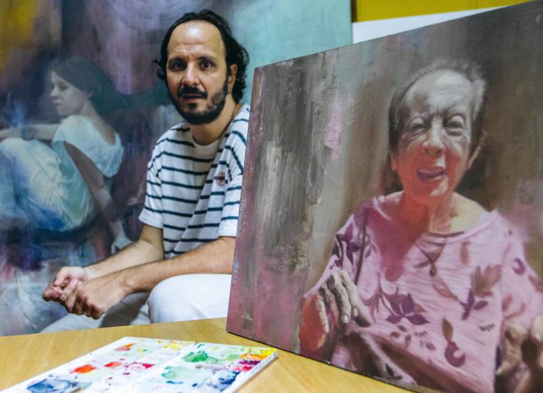 Federico Fernández Gärtner en su taller, espacio de trabajo y formación donde desarrolla su obra y desde el que también dicta clases de pintura (más información en @fedefergartner). FOTO Julio Herrera