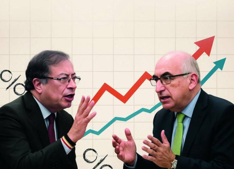 El presidente Gustavo Petro y el gerente del Banco de la República, Leonardo Villar. FOTO ARCHIVO