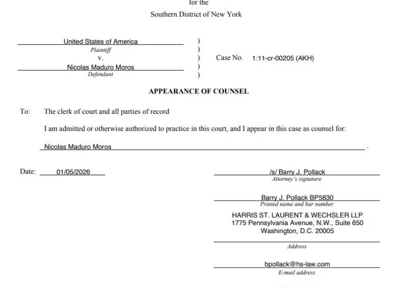 Ellos son Barry Pollack y Mark Donnelly, los abogados que defenderán a Nicolás Maduro y Cilia Flores