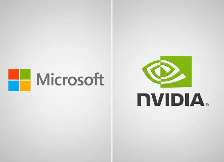 Microsoft y Nvidia se consolidaron como los nuevos titanes de la IA. FOTO: Made with Google AI