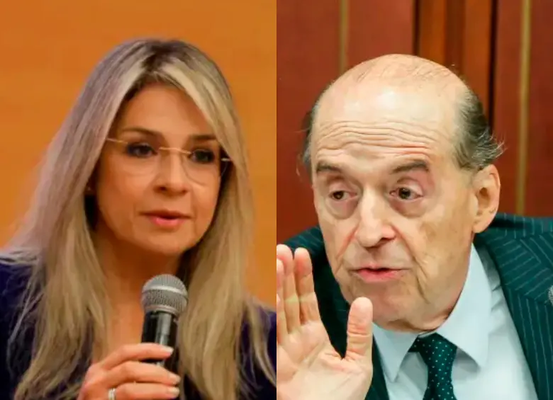 Vicky Dávila, precandidata presidencial, y Álvaro Leyva, excanciller. FOTO COLPRENSA. 