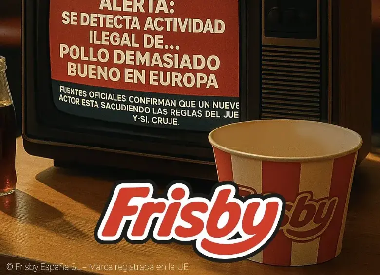 Tras la denuncia desde Colombia, la compañía española compartió en sus redes sociales una publicación con el mensaje “alerta: se detecta actividad ilegal de... pollo demasiado bueno en Europa”. FOTO: frisby_es