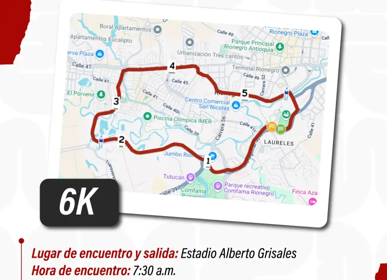 ¡Ojo! Habrá cierres viales en Rionegro por carreras de este domingo